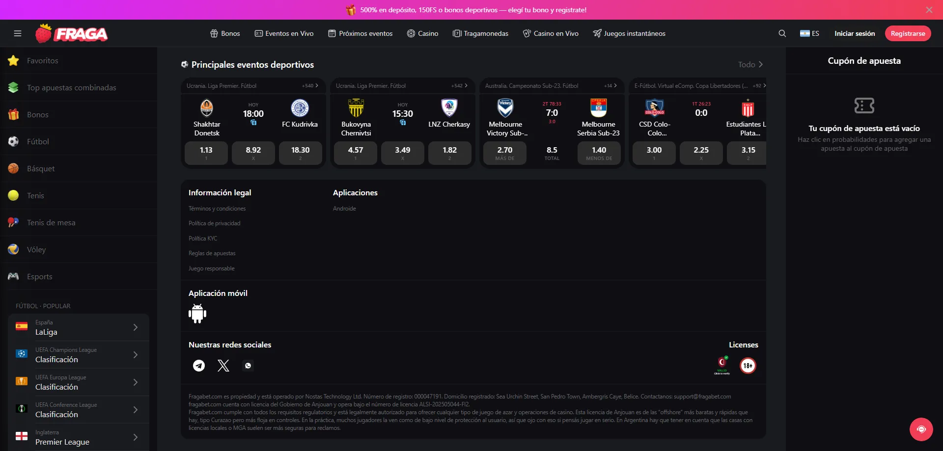 M&eacute;todos de pago disponibles en Fraga Casino online Chile