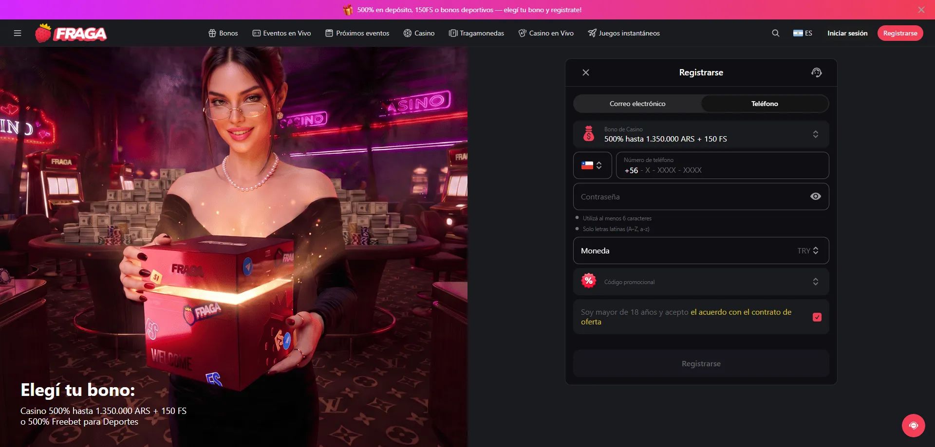 Gu&iacute;a de registro paso a paso en Fraga Casino online 2026